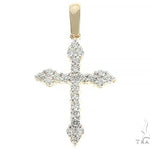 14K Yellow Gold Diamond  Cross 65302 - Image 1