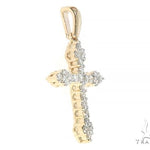 14K Yellow Gold Diamond  Cross 65302 - Image 2