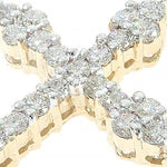 14K Yellow Gold Diamond  Cross 65302 - Image 4