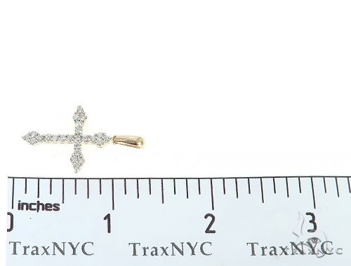 14K Yellow Gold Diamond  Cross 65302 - Image 7
