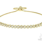 14K Yellow Gold Diamond Bolo Bracelet 66126 - Image 1
