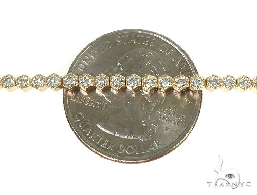 14K Yellow Gold Diamond Bolo Bracelet 66126 - Image 5