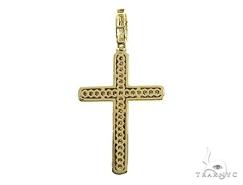 14K Gold Diamond Cross Pendant 65952 - Image 3