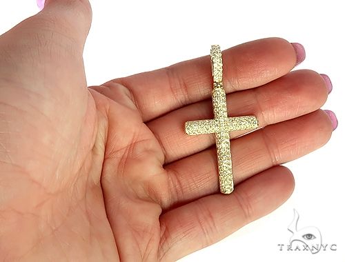 14K Gold Diamond Cross Pendant 65952 - Image 5