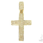 14K Gold Diamond Cross Pendant 65953 - Image 1
