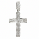 14K Gold Diamond Cross Pendant 65953