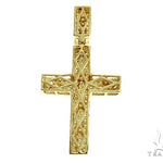 14K Gold Diamond Cross Pendant 65953 - Image 3