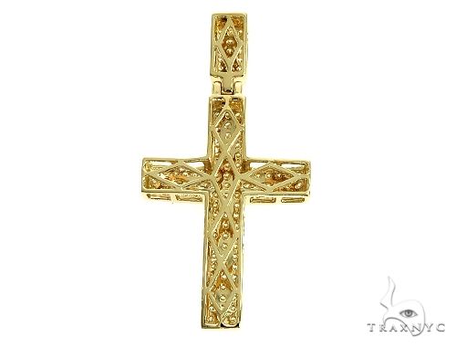 14K Gold Diamond Cross Pendant 65953 - Image 3