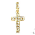 14K Gold Diamond Cross Pendant 65954 - Image 1