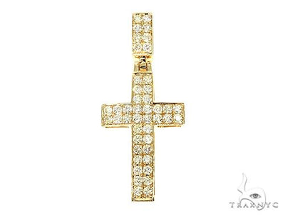 14K Gold Diamond Cross Pendant 65954 - Image 1