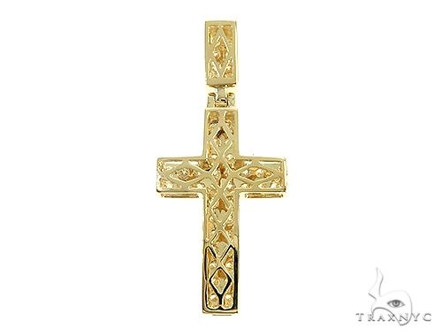 14K Gold Diamond Cross Pendant 65954 - Image 3