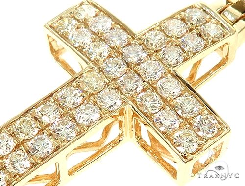 14K Gold Diamond Cross Pendant 65954 - Image 4