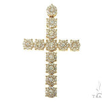 14K Yellow Gold Diamond Cross Pendant 66100 - Image 1