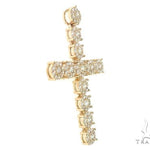 14K Yellow Gold Diamond Cross Pendant 66100 - Image 2