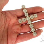 14K Yellow Gold Diamond Cross Pendant 66100 - Image 5