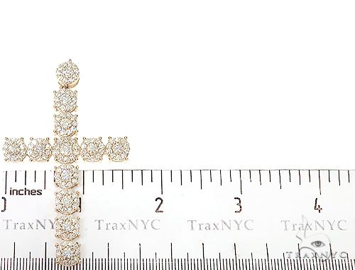 14K Yellow Gold Diamond Cross Pendant 66100 - Image 6