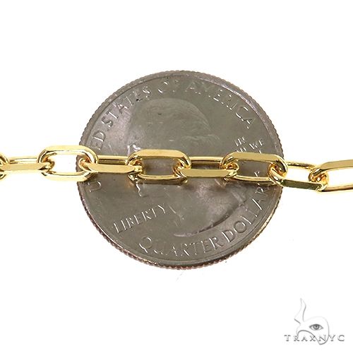 14K Yellow Gold Diamond Cut Anchor Link Chain 3.7mm, photo 3 of 4