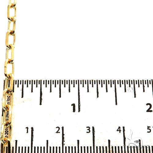 14K Yellow Gold Diamond Cut Anchor Cable Link Chain 22 Inches 3.7mm   67795 - Image 4