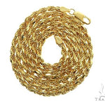 14K Yellow Gold Diamond Cut Solid Rope Link Chain 22 Inches 3.5mm   66298 - Image 3