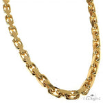 14K yellow gold diamond cut anchor cable chain necklace, 24 inches, 4.8mm wide.