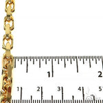 14K yellow gold diamond cut anchor cable chain necklace, 24 inches, 4.8mm wide.