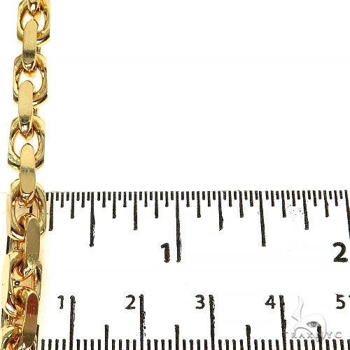 14K yellow gold diamond cut 4.8mm anchor cable chain, 22 inches, polished finish.