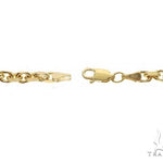 14K Yellow Gold Diamond Cut Solid Anchor Chain 22 Inches 2.5mm 70123 - Image 4