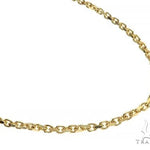 14K yellow gold diamond cut anchor chain, 22 inches, 3.5mm men's necklace.