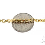 14K yellow gold diamond cut anchor chain, 22 inches, 3.5mm men's necklace.