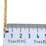 14K yellow gold diamond cut anchor chain, 22 inches, 3.5mm men's necklace.