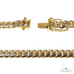 14K Yellow Gold Solid Miami Cuban With Pave Link Chain 24 Inches 5mm 68306 - Image 4