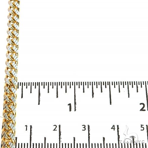 14K Yellow Gold Solid Miami Cuban With Pave Link Chain 24 Inches 5mm 68306 - Image 5