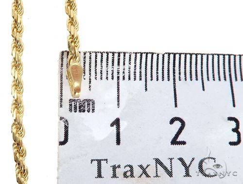 14K Yellow Gold Diamond Cut Solid Rope Chain 2.5mm 64769, photo 6 of 6