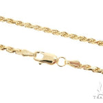 14k Yellow Gold Diamond Cut Solid Rope Chain 22 Inches 2.4mm 65922 - Image 1