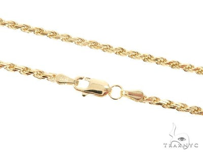 14k Yellow Gold Diamond Cut Solid Rope Chain 22 Inches 2.5mm 64770 - Image 1