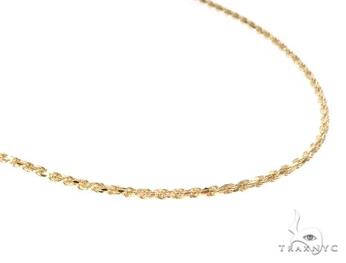 14k Yellow Gold Diamond Cut Solid Rope Chain 22 Inches 2.5mm 64770 - Image 2