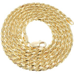 14K Yellow Gold Diamond Cut Solid Rope Chain 28 Inches 2.5mm   64773 - Image 4
