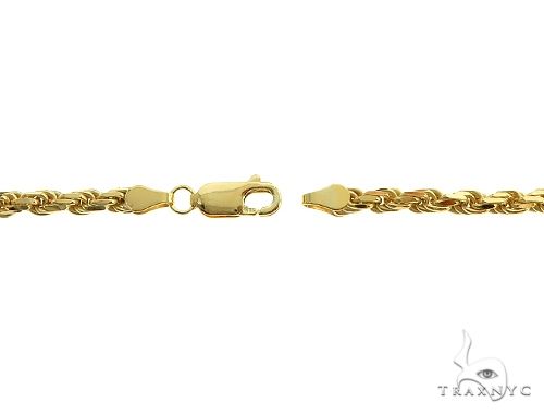 14k Yellow Gold Diamond Cut Solid Rope Link Chain 24 Inches 3.5mm 66299 - Image 4