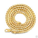 14K Yellow Gold Diamond Cut Solid Round Box Link Chain  22 Inches 3mm 70642 - Image 4