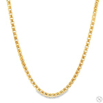 14K Yellow Gold Diamond Cut Solid Round Box Link Chain  20 Inches 3mm 70647 - Image 1