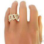 14K Gold Diamond Spiked Cuban Link Ring 66170 - Image 4