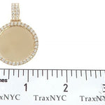 14K Yellow Gold Diamond Frame Custom Photo Pendant 1.25 inch Plus 65409 - Image 5