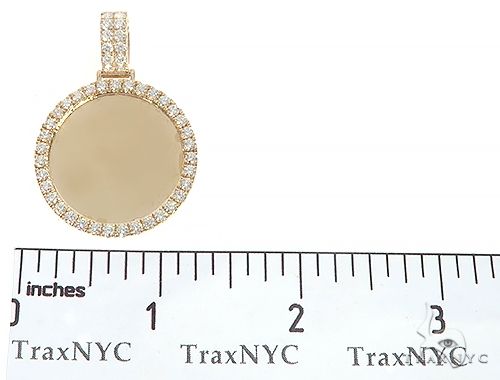 14K Yellow Gold Diamond Frame Custom Photo Pendant 1.25 inch Plus 65409 - Image 5