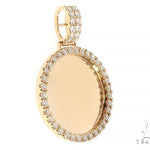 14K Yellow Gold Diamond Frame Custom Photo Pendant 1.25 inches 65408 - Image 2