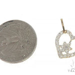 14K Yellow Gold Diamond Heart Pendant 65450 - Image 5