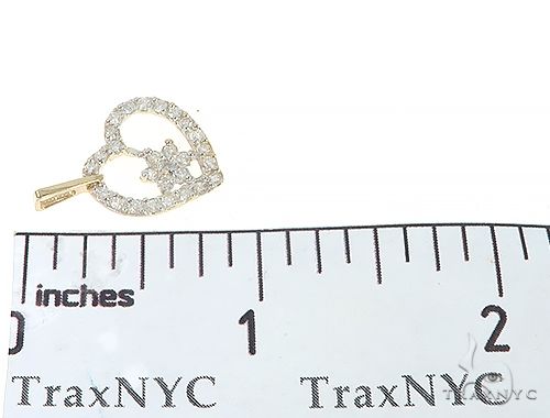 14K Yellow Gold Diamond Heart Pendant 65450 - Image 7