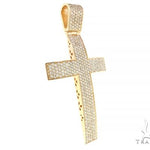 14K Yellow Gold Diamond Large Cross 65665 - Image 2