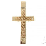 14K Yellow Gold Diamond Large Cross 65665 - Image 3
