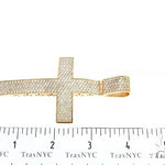 14K Yellow Gold Diamond Large Cross 65665 - Image 7