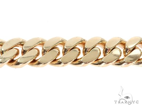14K Yellow Gold Diamond Miami Cuban Bracelet 64779 - Image 5